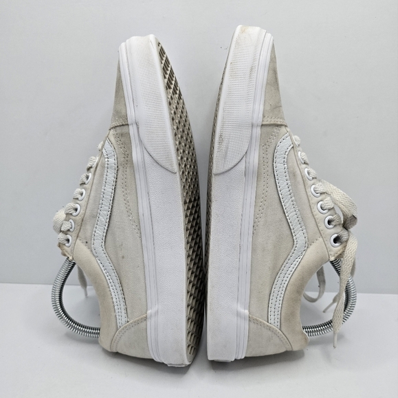 Vans | Old Skool Indie grunge white canvas low-top sneakers | WMS 8.5 - Picture 7 of 8